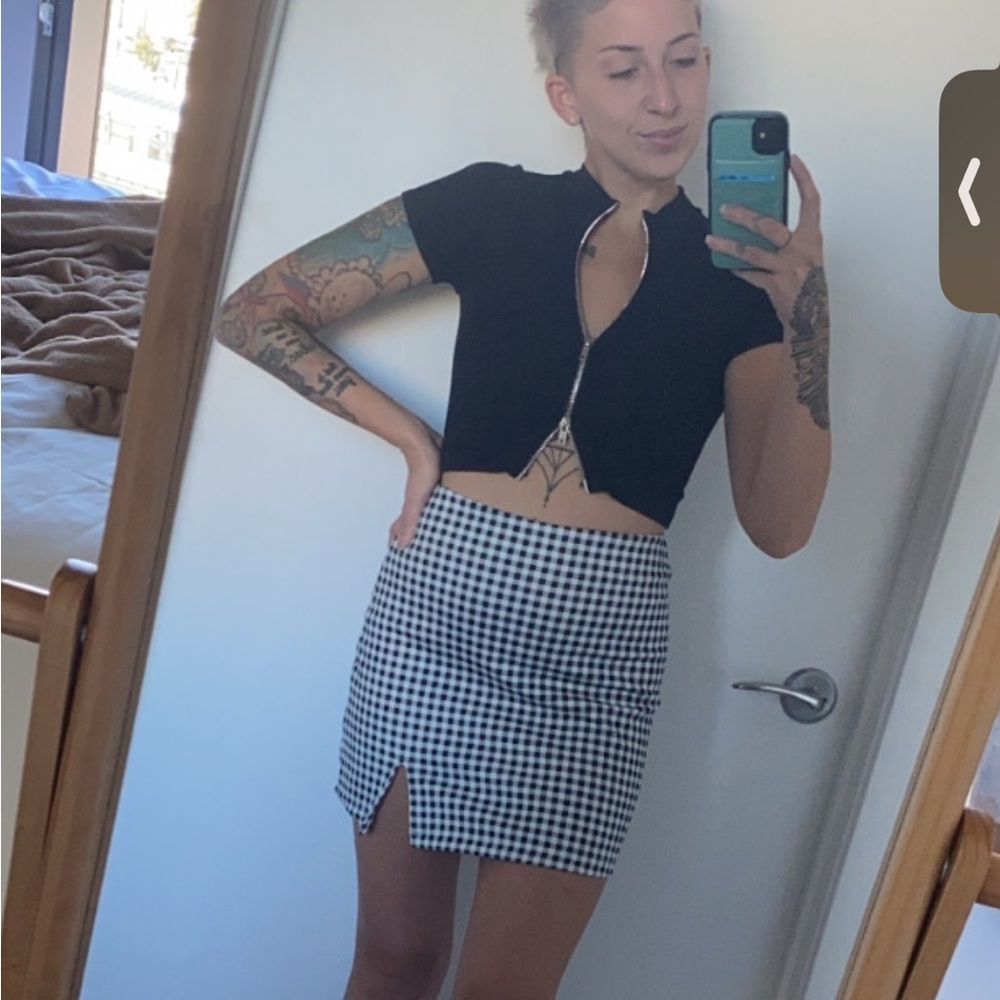 Princess Polly checkered skirt